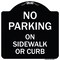 Signmission No Parking on Sidewalk or Curb Heavy-Gauge Aluminum Architectural Sign, 18" x 18", BW-1818-23694 A-DES-BW-1818-23694 - alternate 1